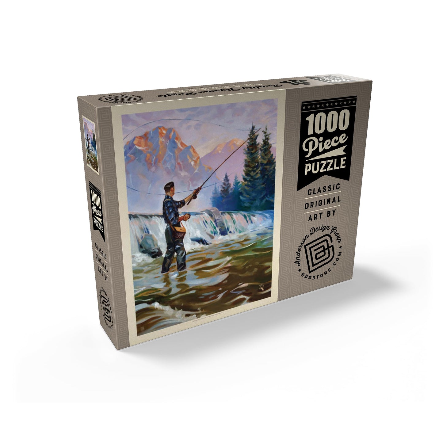 Mypuzzle Classic Sportsman: Fly Fishing, Vintage Poster - Premium 1000 Piece Jigsaw Puzzle For Adults