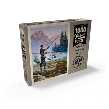 Mypuzzle Classic Sportsman: Fly Fishing, Vintage Poster - Premium 1000 Piece Jigsaw Puzzle For Adults