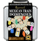 Queensell Mexican Train Dominoes Set With Wooden Hub, Domino Tile Board Games - Double 12 Dominos Set For Family Game Night For Adults And Kids Ages 8 And Up (Double 12)