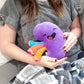 Attatoy Plush Kidney Stuffed Toy - 8.5" Polyester, Purple/Multicolored - Ideal Get Well Gift & Health Education