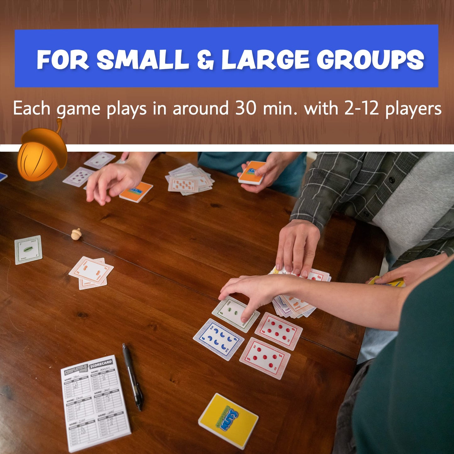 Squirrel Products Completely Nuts Fast Paced Party Game, Card Game For 2-12 Players Ages 8 And Up, Free For All Card Game For Family Game Night