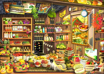 Brain Tree - Country Store 1000 Piece Puzzle For Adults - Unique Puzzles For Adults 1000 Pieces And Up With Droplet Technology F