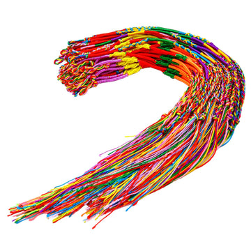 Resinta 60 Pieces Handmade Braided Bracelets Assorted Random Colors Friendship Cords Thread Bracelets Party Supply Favors For Wrist Anklet