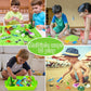 Bloolilies Play Sand Kits For Kids,Sensory Bin Sandbox To Create A Mini Dinosaur Park With 2Lbs Magic Sand| Dinsoaur Figures| Ma