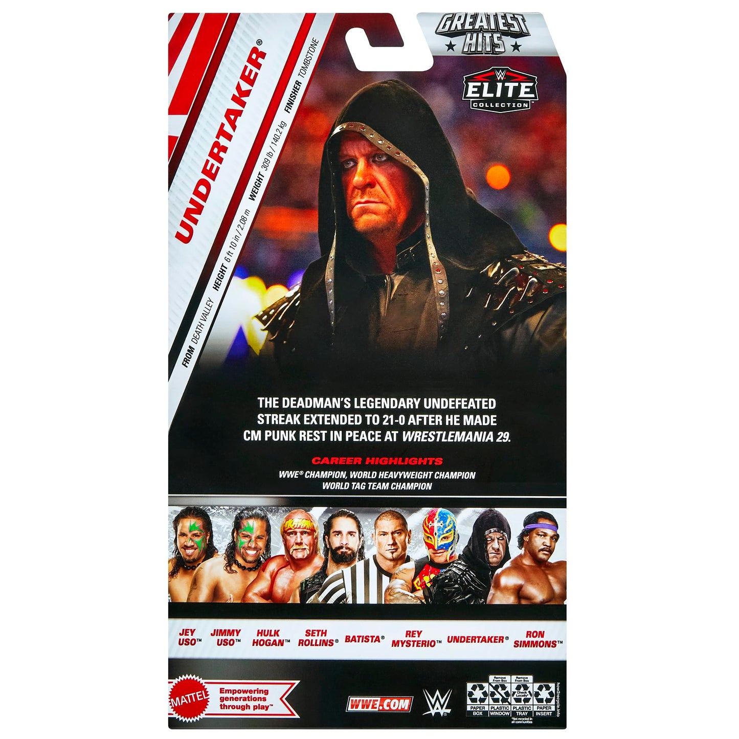 WWE Undertaker advanced Greatest Hits 7 Toy Wrestling Action Figure