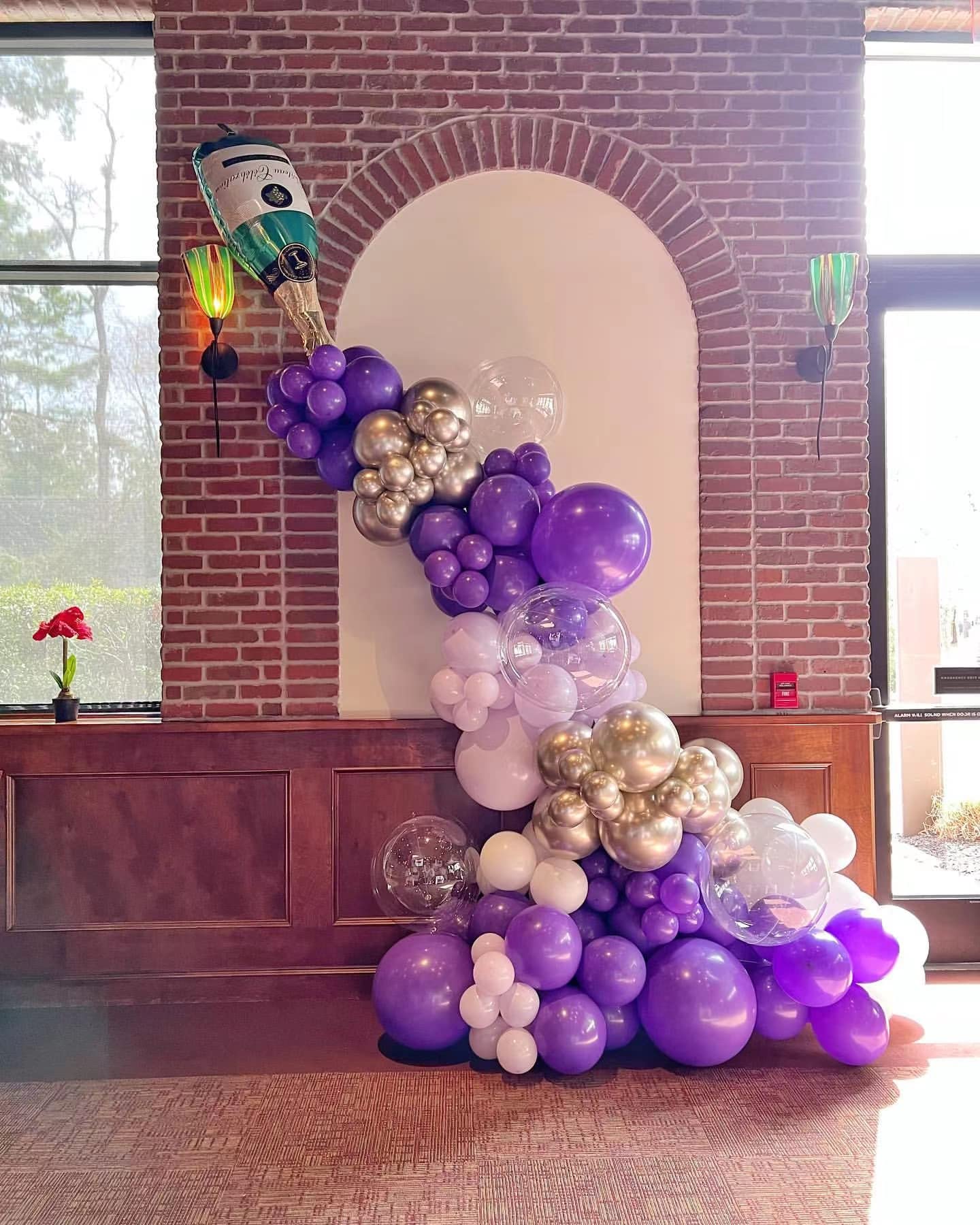 Bezente Purple Balloons Latex Party Balloons - 150 Pack 5 Inch Matte Small Purple Helium Balloons For Birthday Wedding Baby Show