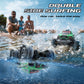 DEERC BG028 Amphibious RC Truck/Boat, Waterproof 4WD, 40mins Playtime, Green, 8.27"x6.89"x4.9", ABS Material