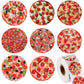 Blulu 600 Pieces Pizza Stickers Roll Realistic Pizza Stickers Italian Food Party Decoration for Classroom Reward Party Gift Favo