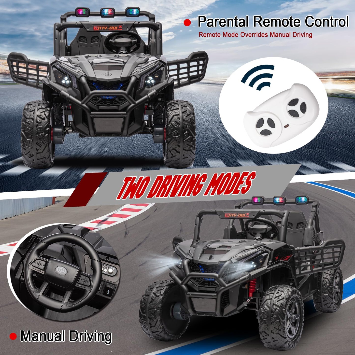 Nitoess 2 Seater 24V For 3+Years Kid'S Silverado Hd Pickup Truck Electric Car Toy Eva Tires Ride Car With Remote Control, Ride On Car For Kids,Pink…