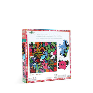 Eeboo: Piece And Love Cats At Work 1000-Piece Square Adult Jigsaw Puzzle, Jigsaw Puzzle For Adults And Families, Includes Glossy, Sturdy Pieces And Minimal Puzzle Dust