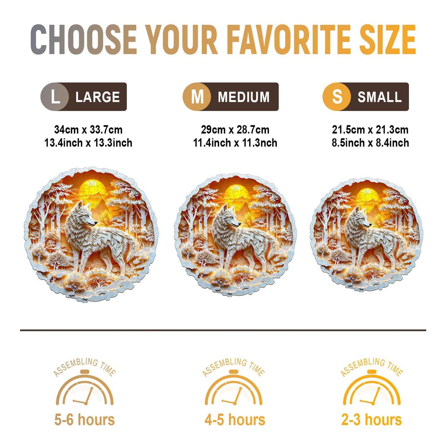 Wooden Puzzles for mature-themeds  Unique Animal Shaped Silentwolf mature-themed Puzzle  3D Vision Wooden Jigsaw Puzzles mature-themed  Challenging Creative Gifts Family Games 13.4 * 13.3in 300pcs