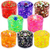 8 Pack,Funny Slime Crystal Clear Slime Kit,Boba Slime Party Favors For Girls Boys,Stress Relief Toys Super Soft And Non-Sticky,