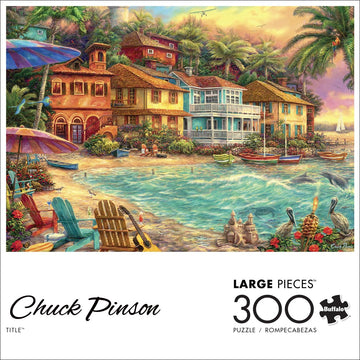 Buffalo Games Large Island Time Jigsaw Puzzle - 21.25"x15", Multicolor Cardboard, Model 22516 - Perfect for Game Nights