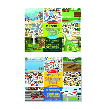 Melissa & Doug Vehicles and Habitats Reusable Bundle Sticker Pad