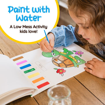 Paint With Water Coloring Book For Toddlers: Mess Free Kids Watercolor Painting Activity Kit - Arts And Crafts For Ages 2 3 4 5