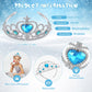 Zhanmai 24 Pcs Princess Crown Set Girl Plastic Tiara Dress up Costume Valentine Day Rhinestone Tiara Birthday Favor(Blue)