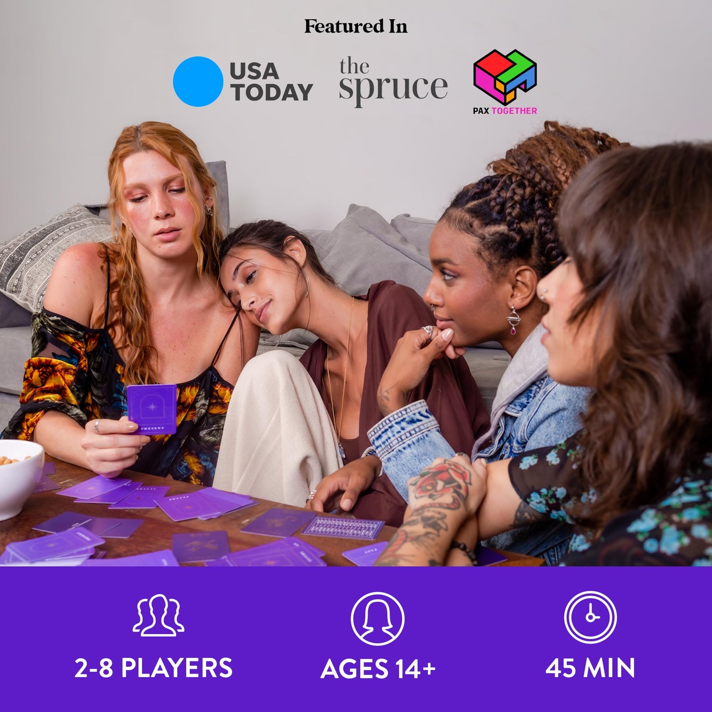 Rabble Sparks Conversation Game for 2-8 Players - Multicolor Card Game for Couples, Friends, and Family, Made of Paper