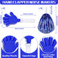 Sosation 36 Pcs Team Spirit Accessories, Cheerleading Pom Poms Hand Clappers Party Favors And Thunder Sticks Noise Makers For Sporting Events Football Baseball Cheering Essentials(Blue Silver)