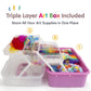 Olly Kids Arts And Crafts Supplies For Kids Girls 4 5 6 7 8 9 10 11 & 12- Ultimate Crafting Supply Set In Portable 3 Layered Pla