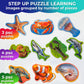 Quokka Toddler Puzzles Ages 2-4 - Large Floor Puzzles For Kids 3-5 - 8 Realistic Animal Shapes | Extra Thick Cardboard | Preschool Learning Game - 40 Big Piece Gift For Toddlers 1-3 Years Old