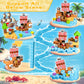 Toyunited Magnetic Blocks - 100Pcs Magnetic Building Blocks Magnetic Cube Stacking, Build Pirate-Ship Set, Stem Montessori Senso