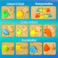 TOY Life 36 Pcs Beach Toys Sand Toys Toddlers with Castle Bucket Shovels & Sand Castle Building Kit Molds, Sandbox Toy Travel, B