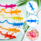 Hlartnet 100 Pcs Sticky Lizards For Kids, Stretchy Sticky Lizards Toys Bulk For Reptile Party Favors, Children Lizards Gifts For Goodie Bags Stuffers Pinata Filler Students Rewards