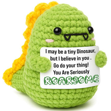 OCCdesign Mini Christmas Inspirational Gifts - Handmade Positive Dinosaur for Women Men Coworkers Friends Encouragement Birthday