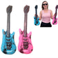 Zugar Land Rock Inflatable Mini Guitars (21 Inches) Vinyl. Perfect Party Favor, Dj Dance 80S Rocker (Mini Rock-N-Roll Pink & Blue (2 Pack))