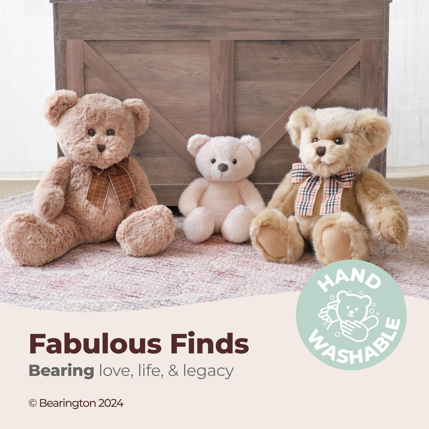 Bearington Candi Rainbow Plush Stuffed Animal Teddy Bear, 12 Inches