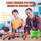Magnetic Blocks - Build Magnet World Magic Portal Set, Magnetic Tiles Building Blocks Toddler Toys Stem Sensory Outdoor Toys For