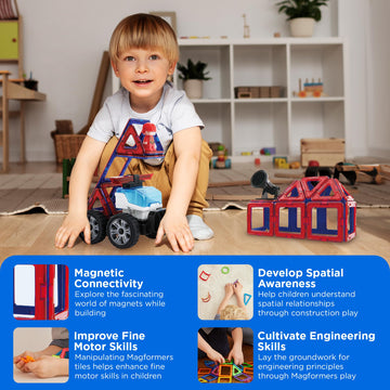Magformers Amazing Police And Rescue 26Pc Set | Magnetic Tiles For Stem Development And Critical Thinking | Magnetic Blocks And Building Tiles To Develop Problem-Solving Ability And Shape Recognition