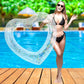 ZHUYNXIR Heart Swimming Pool Float  mature-themed Pool Floats  Water Fun Beach Party Toys for Aults Birthday Scene Layout Props. (47 in Transparent Glitter)