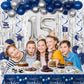 15Th Birthday Decorations For Boys And Girls Blue Silver, Happy 15Th Birthday Decorations Banner Birthday Balloons Number 15 Tab