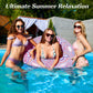 HeySplash Pool Tubes for mature-themed  2 Packs 42 Inch Large Floats Tube Rafts with Handles  Inflatable Swimming Ring Lounge  Hawaii Fun Swim Floaties River Pool Beach Lake Party Decoration  Purple Sunset