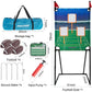 GOODLYSPORTS Football Toss Game - 66" Target with 4 Inflatable Balls, PVC, Green/Blue/Black, Model 8004, Perfect for Kids & Adults