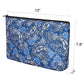 Gustaria Empty Mahjong Bag,Thickened Blue Printed Soft American Mahjong Tiles Bag (Case Only)