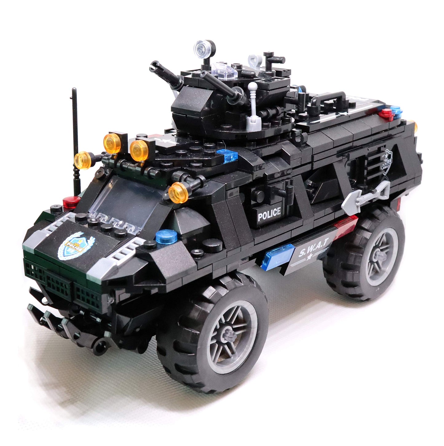 inFUNity QXB Swat Police Truck - Armored Tactical Transport Vehicle, 549 PCS Building Blocks, 13.39 inches, Plastic
