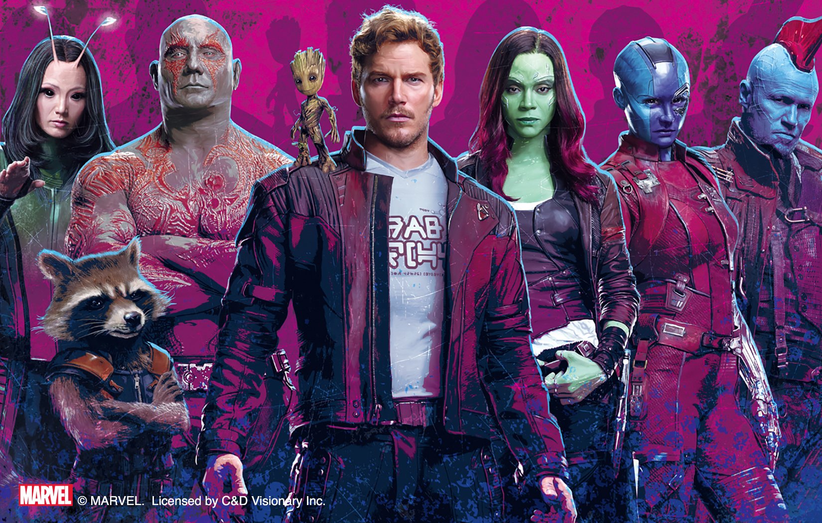 C&D Visionary Guardians of The Galaxy 2 Group Shot Sticker