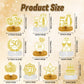 DTOFOOT 10 Pcs 50th Anniversary Decorations, 50th Wedding Anniversary Decorations 50th Anniversary Honeycomb Centerpiece White G