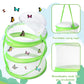 Sherr 6 Pcs Mini Butterfly Habitat Cage Clear Mesh Butterfly Net Cage Container Foldable Terrarium, 6.3x7.1inch