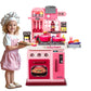 Kids Kitchen Playset-53pcs Cooking Stove,Paly Sink,Oven,Kitchen Toys with Realistic Lights&Sounds,Pretend Play Toys,Kitchen Toys