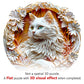 Wooden Puzzle for mature-themeds-3D Visual Effect White Cat Wooden Puzzle Unique Shape Advanced Wooden Jigsaw Puzzle for mature-themed  Best Birthday Gifts Halloween Challenge Craft (S-8.5 * 8.4in-100pcs)