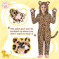 Giftinbox Leopard Costume Kids, Zip-Up Hooded Onesie Girls Costume, Cat Costume For Girls Dress Up, Halloween Animal Costumes For Kids 5 6 7 8 9 10 11