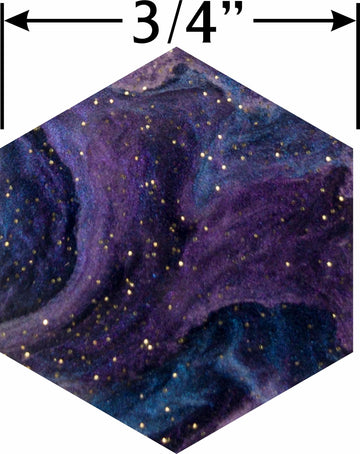 Resource Tokens | 90Pc Acrylic Game Tokens | 30 Of Each Color (Lagoon, Stardust, Verdant) | Hexagon | Nebula Collection