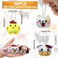 40 Pcs Mini Farm Animal Plush Toys Set Cute Small Animal Stuffed Keychain For Party Favors Keychain Ornament For Goody Bag Easte