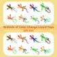 Lizard Series -16Pcs Temperature Color Changing Bath Toys,Water Table Toy For Easter Egg Fillers,Goodie Bags Fillers,Themed Part