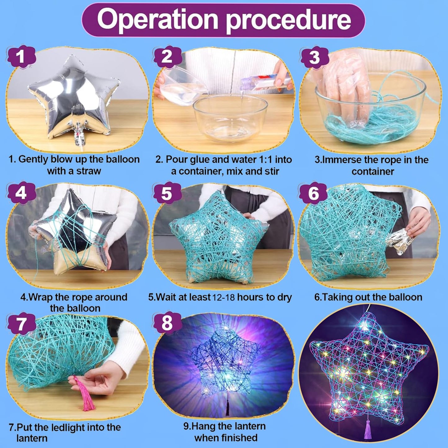 Beilunt Art and Crafts for Kids Ages 6-8, 3D String Art Kits for Girls Christmas Birthday Gifts, Crafts for Girls 8-12, Make Lan