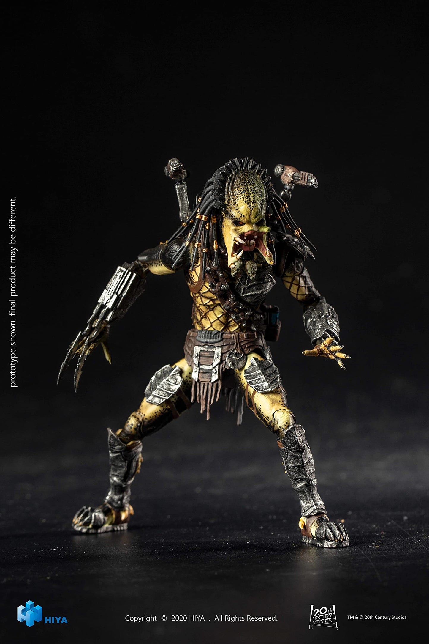 Hiya Toys Alien Vs. Predator 2: Unmasked Wolf Predator 1:18 Scale Action Figure, Multicolor