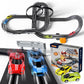 Slot Car Race Track Sets For Boys Kids,Battery Or Electric Race Car Track With 4 High-Speed Slot Cars And 2 Hand Controllers,Dual Racing Game Lap Counter Circular Overpass Track Toys Age 6 7 8-12